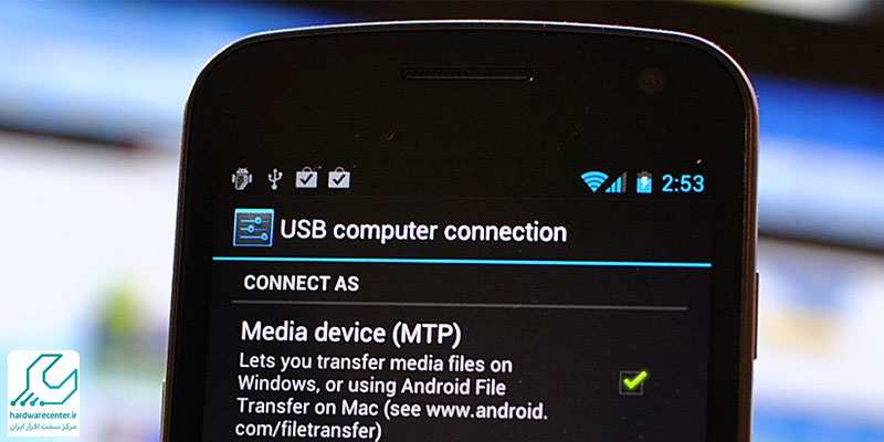انتخاب-مد-MTP-یا-گزینه--Android-Transfer