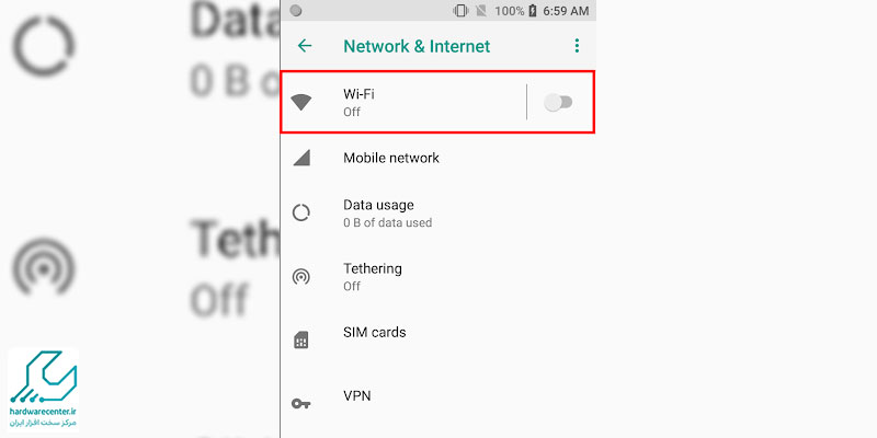 اتصال به شبکه wifi در گوشی با اندروید 9 و 8