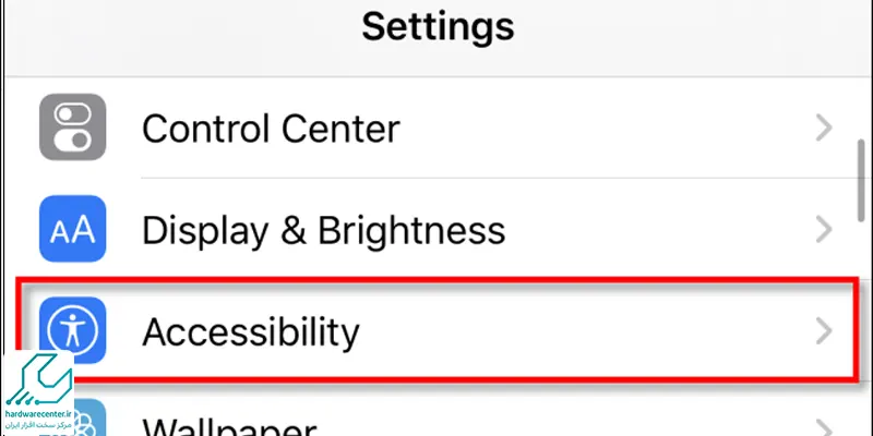 تنظیم قابلیت Assistive Touch برای عکس صفحه در گوشی آیفون