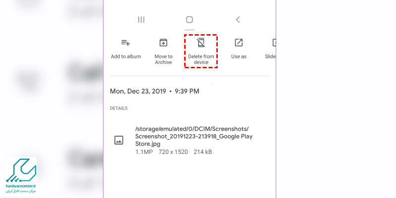 حذف عکس از Google Photos